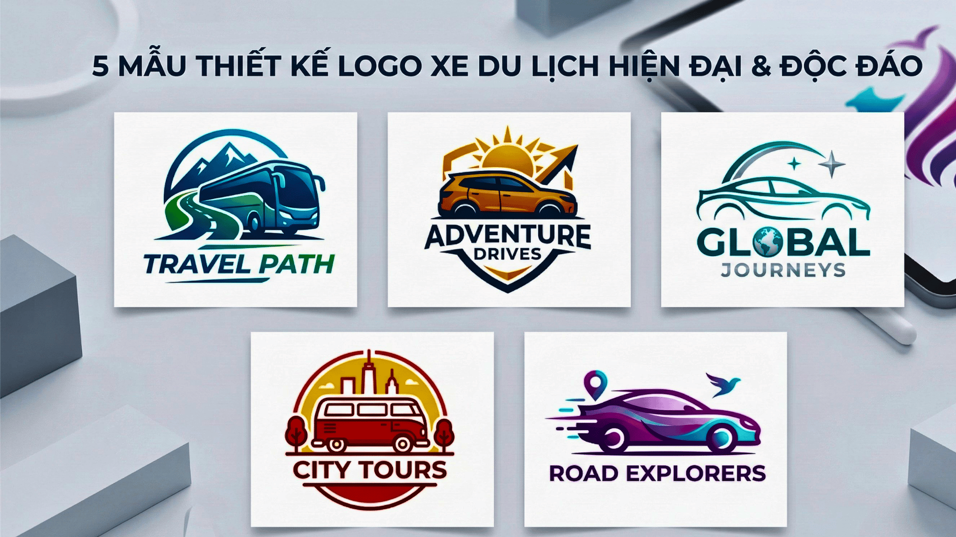 Làm thế nào để thiết kế logo dịch vụ xe du lịch gây ấn tượng khách hàng?