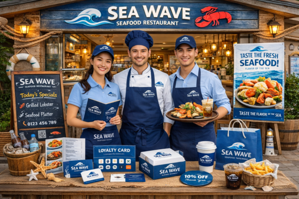 Thiết kế logo nhà hàng hải sản