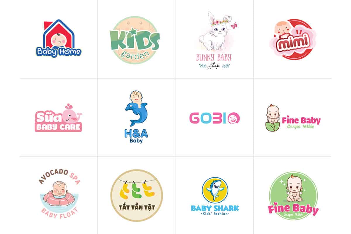 Thiết kế logo cửa hàng mẹ và bé