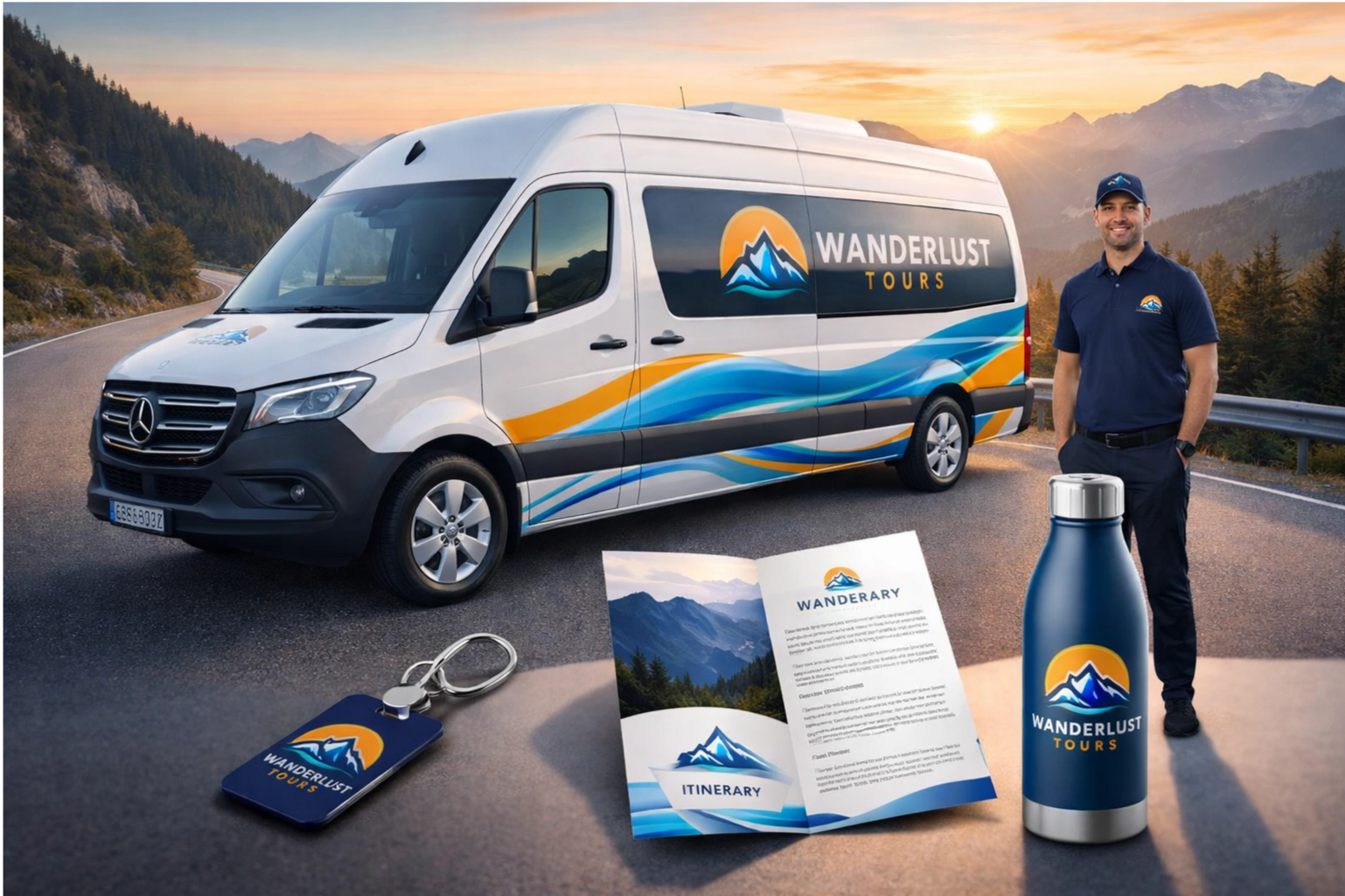 Thiết kế nhận diện dịch vụ xe du lịch