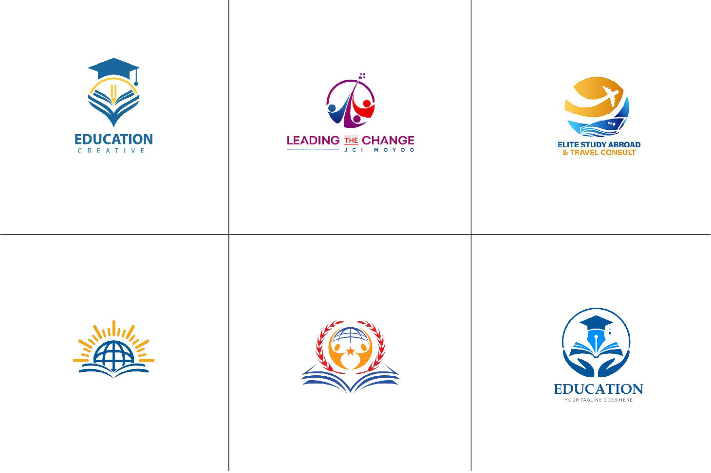 Gợi ý mẫu thiết kế logo trung tâm du học chuẩn quốc tế