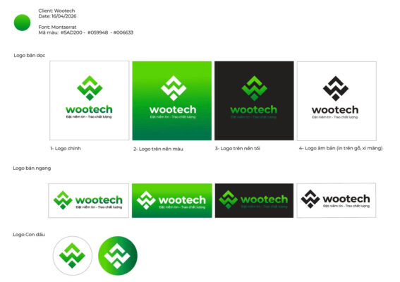 Thiết kế logo Wootech - công ty công nghệ
