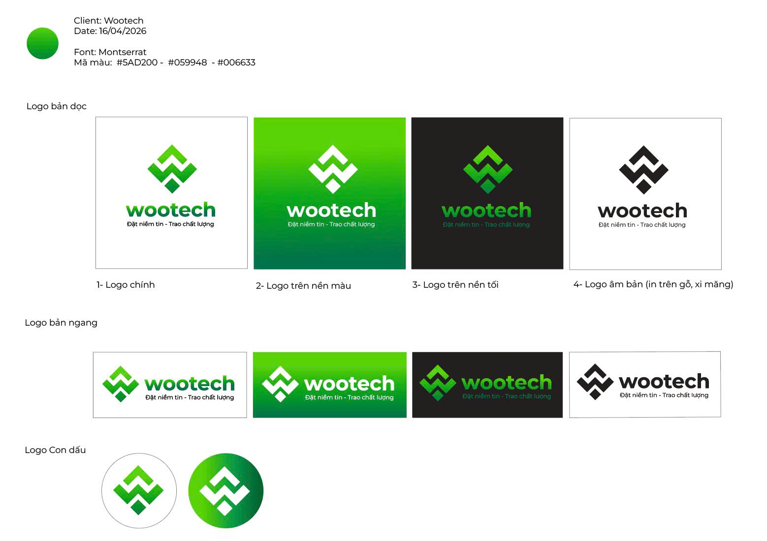 Thiết kế logo Wootech - công ty công nghệ
