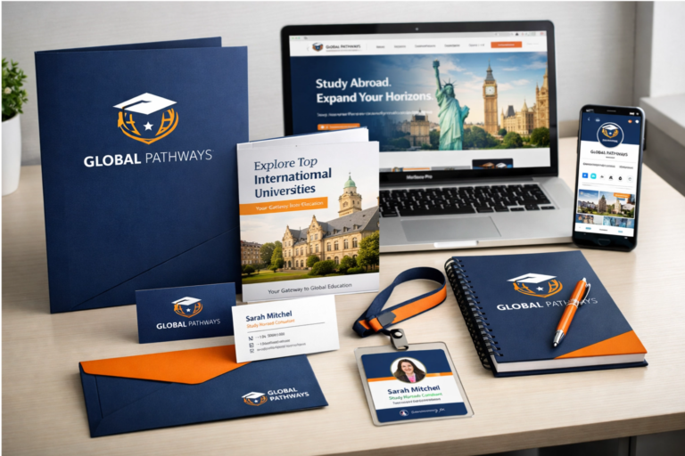 Thiết kế nhận diện trung tâm du học