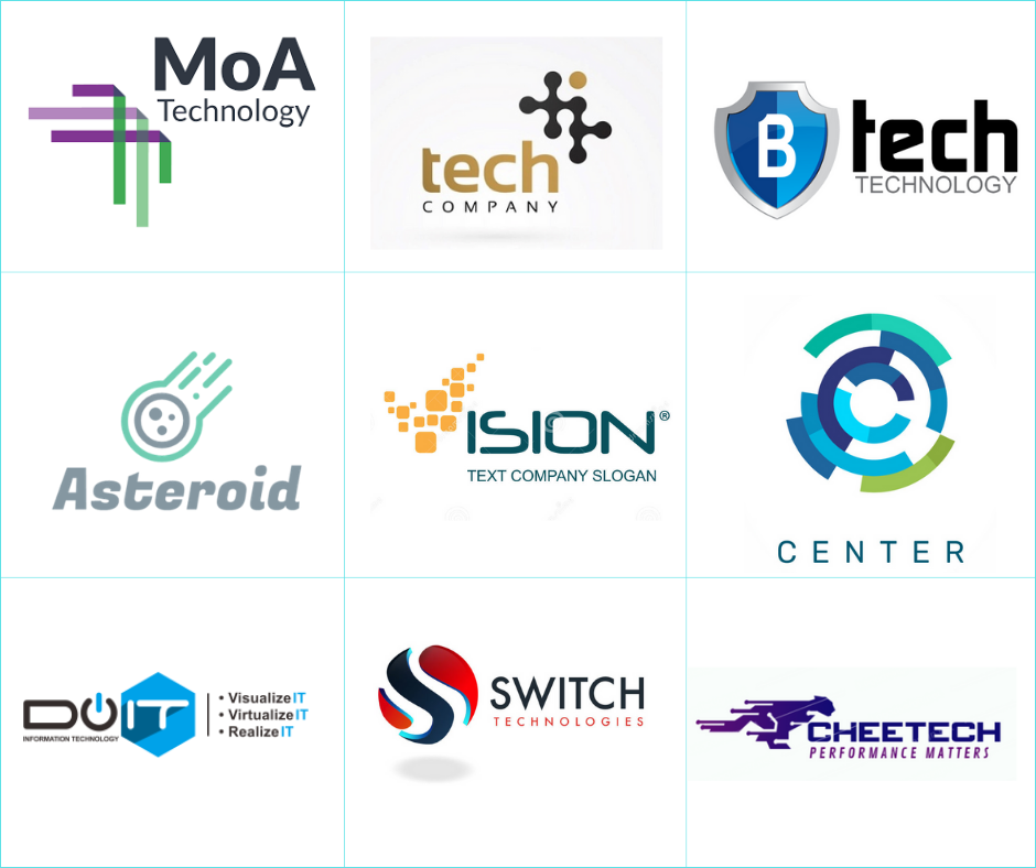 Mẫu thiết kế logo công nghệ sáng tạo