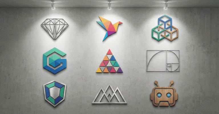 Thiết kế logo phong cách hình học