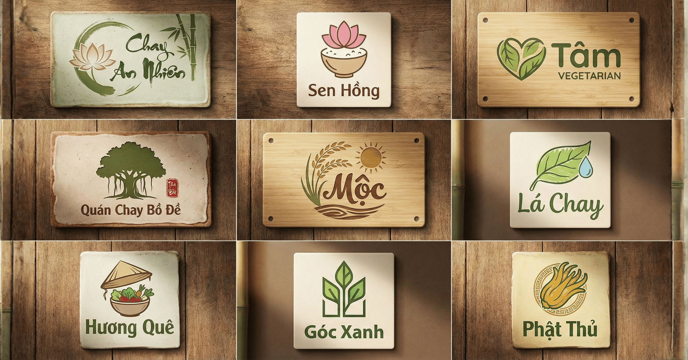 Thiết kế logo nhà hàng chay