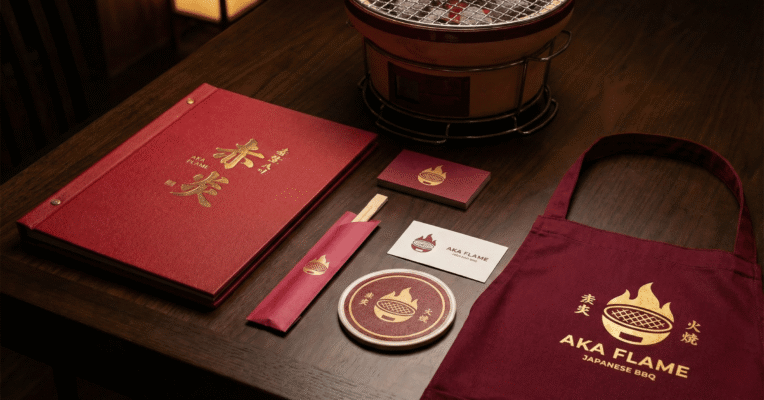 Thiết kế logo nhà hàng nướng Nhật