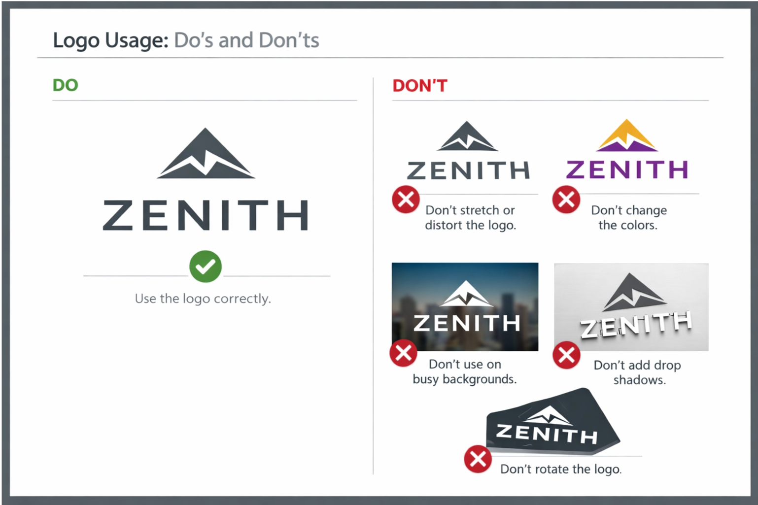 Trường hợp sử dụng logo đúng và sai | Nên và không nên khi sử dụng logo