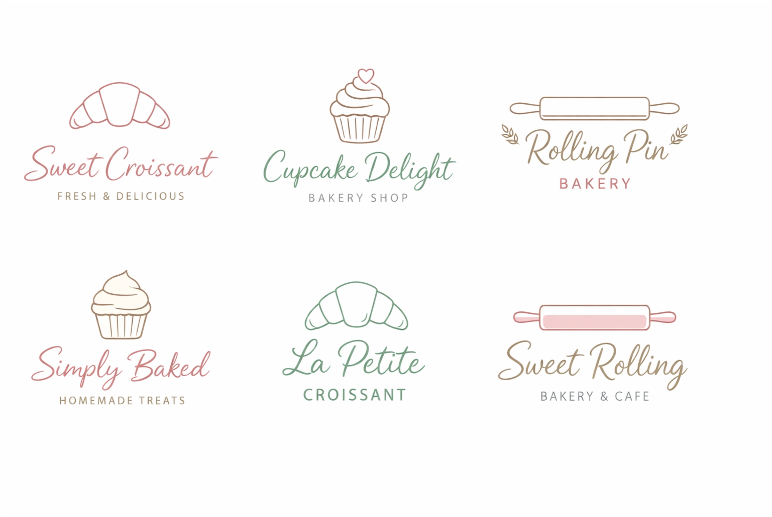 Logo tiệm bánh phong cách tối giản