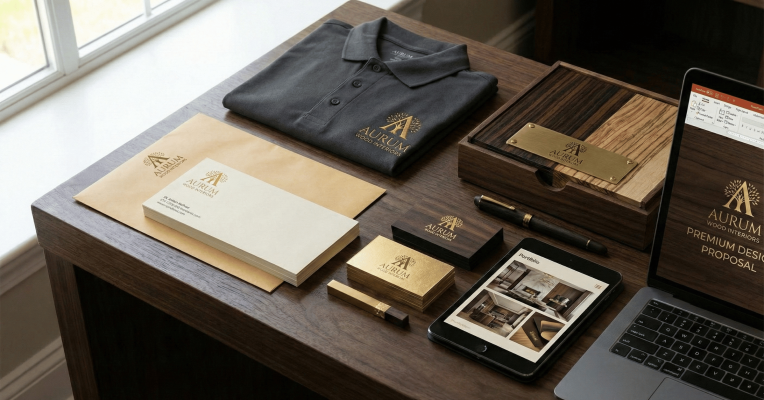 Thiết kế logo nội thất sang trọng, cổ điển