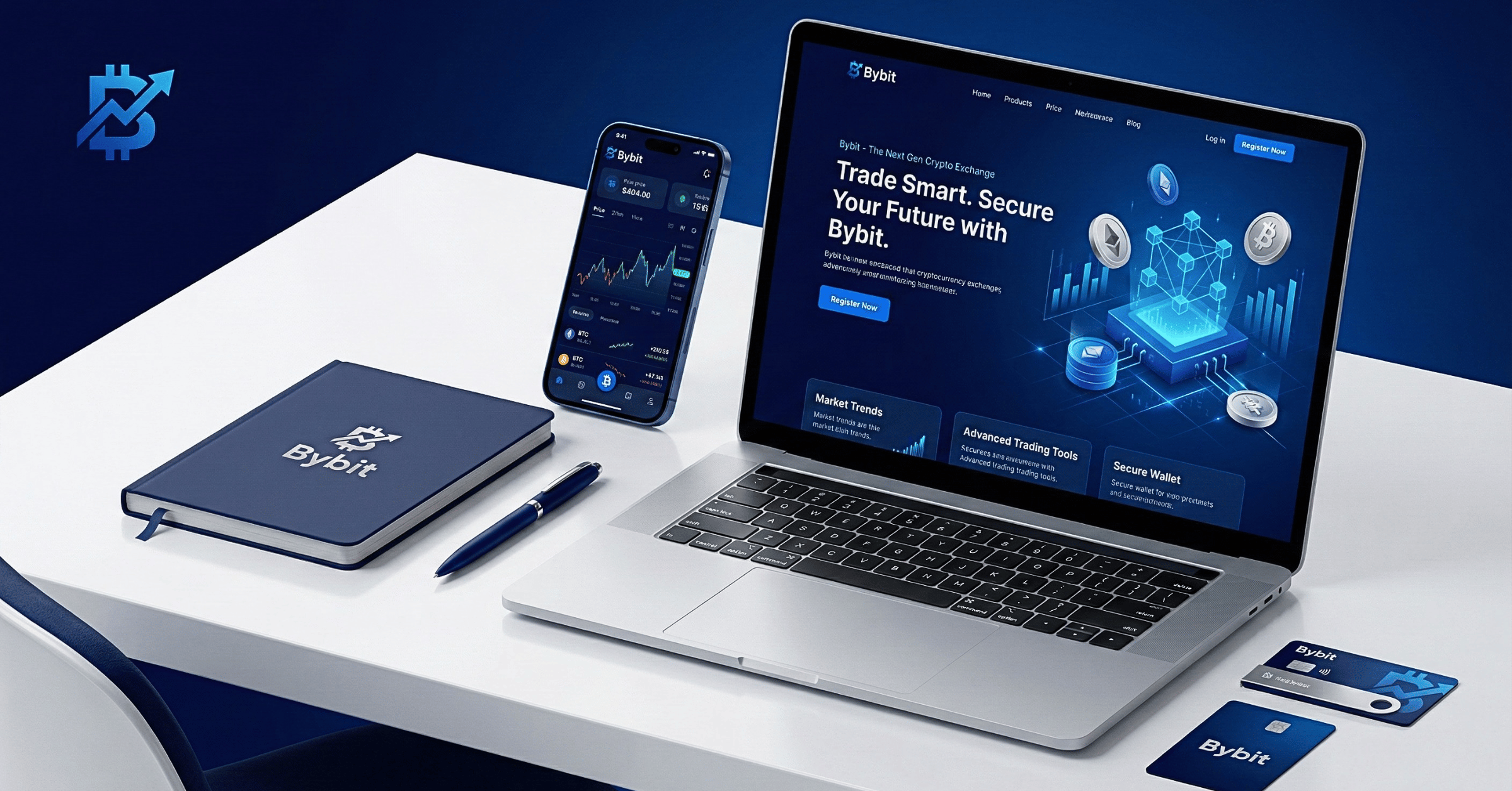 Ảnh minh họa bộ nhận diện cho startup tech 