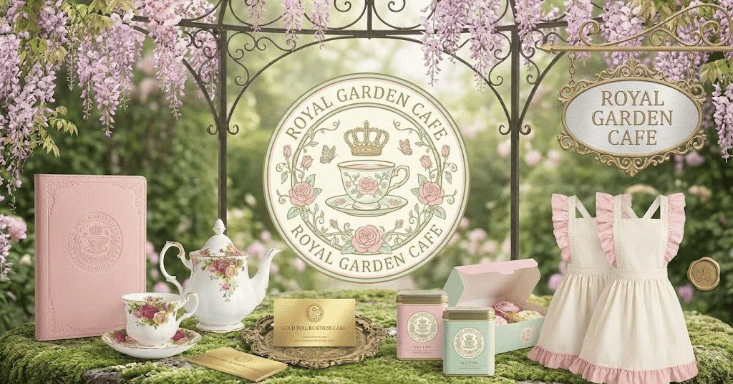 Thiết kế logo quán cà phê cổ điển, sang trọng