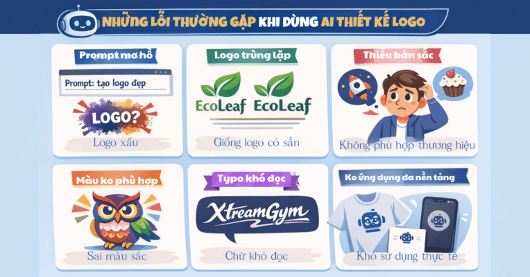 Những lỗi thường gặp khi thiết kế logo với AI