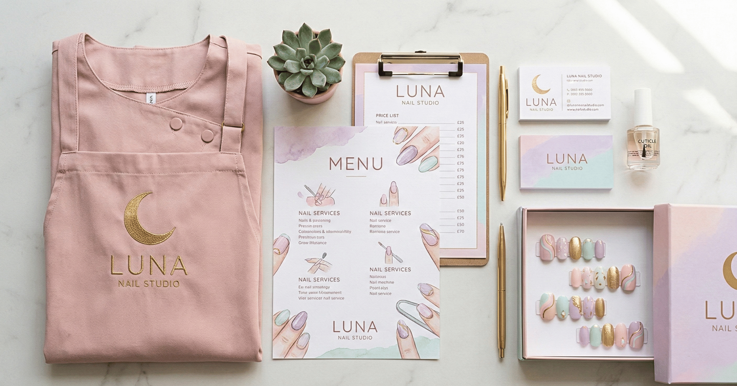 Thiết kế logo tiệm nail nhỏ xinh đẹp sang trọng