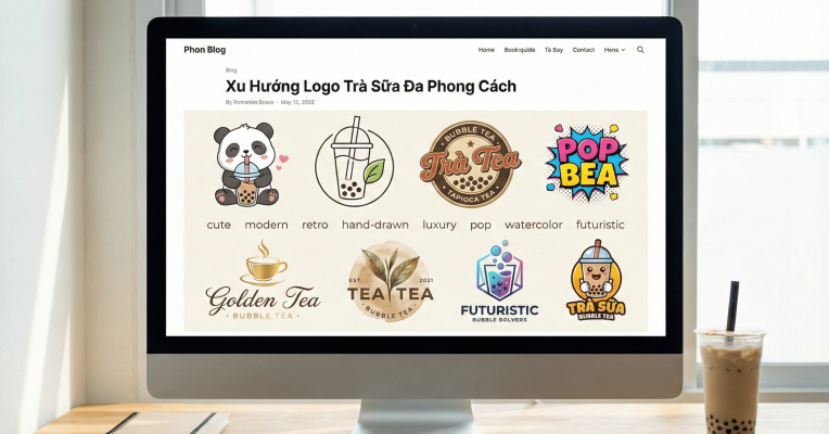 Thiết kế logo trà sữa