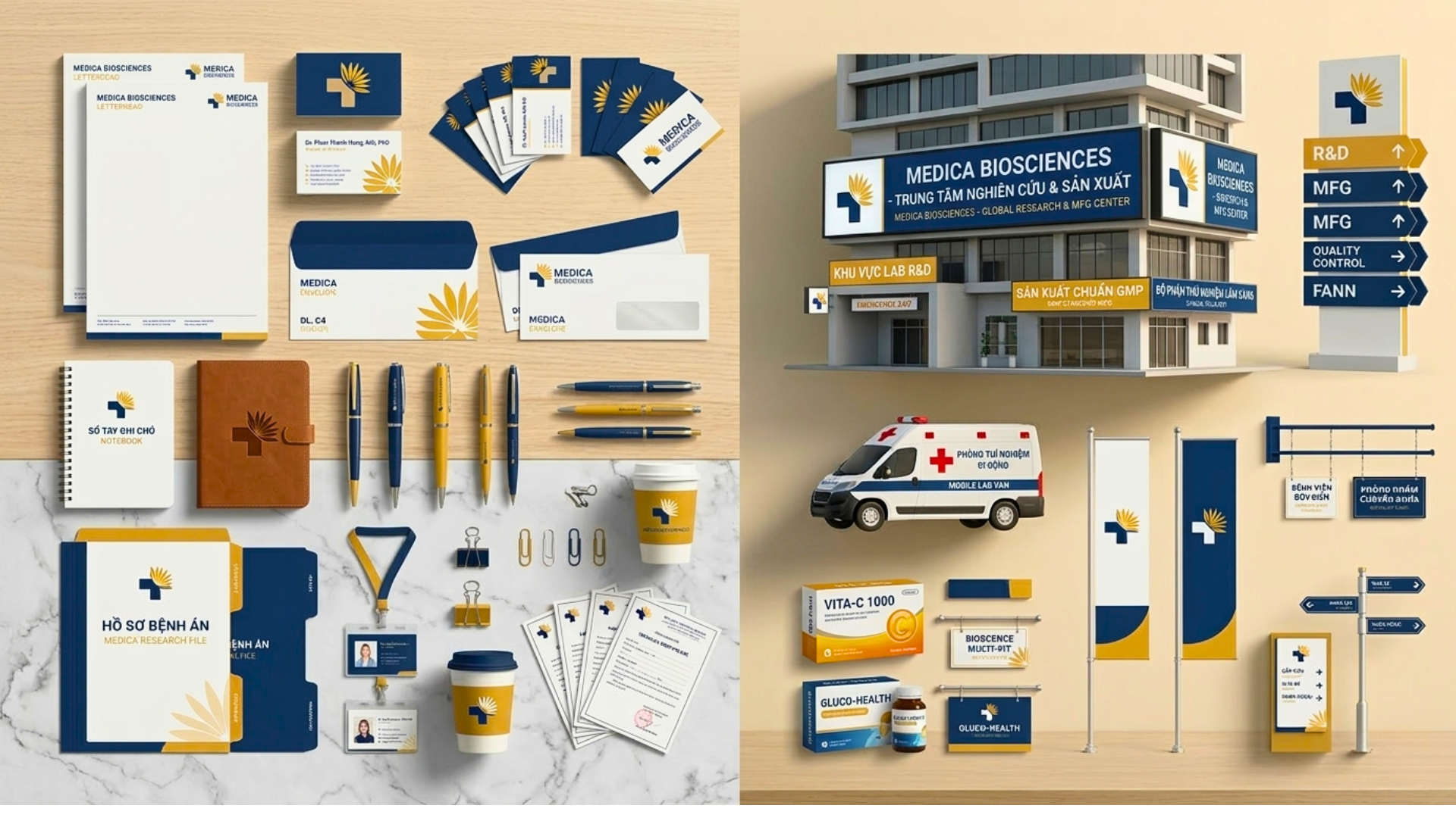 Thiết kế logo bệnh viện đông y ngành dược phẩm y tế