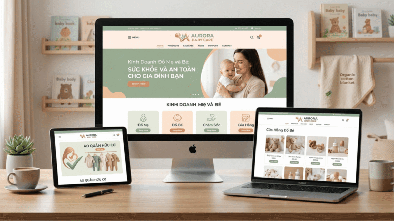 Thiết kế website theo yêu cầu | Website Mẹ Và Bé | Saigon Design Art