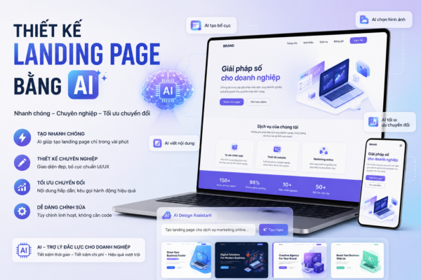 dịch vụ thiết kế landing page bằng AI
