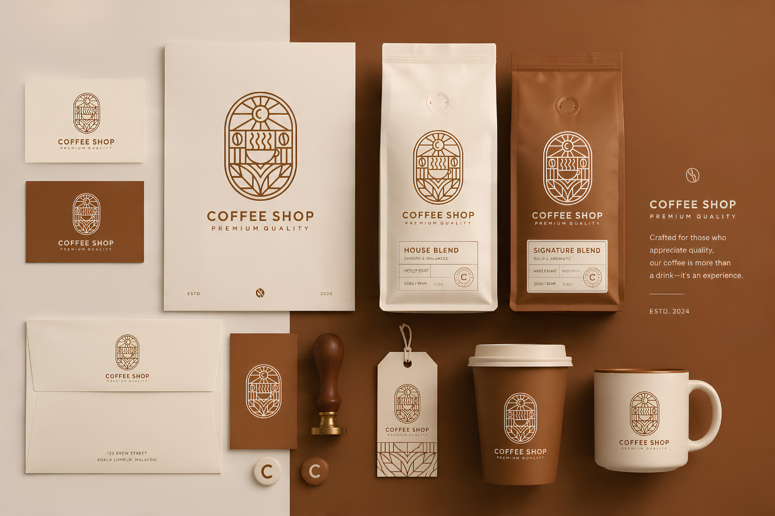 Bộ nhận diện thương hiệu quán cafe