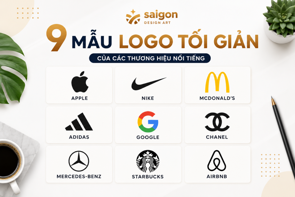 9 mẫu thiết kế logo tối giản