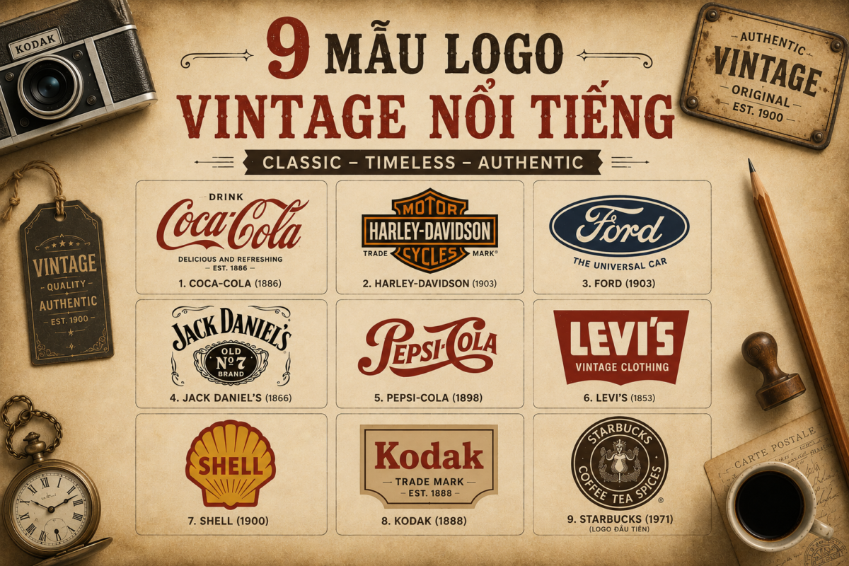 9 mẫu thiết kế logo Vintage