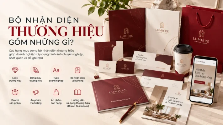 bộ nhận diện thương hiệu gồm những gì