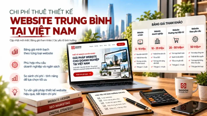 chi phí thuê thiết kế website trung bình tại việt nam
