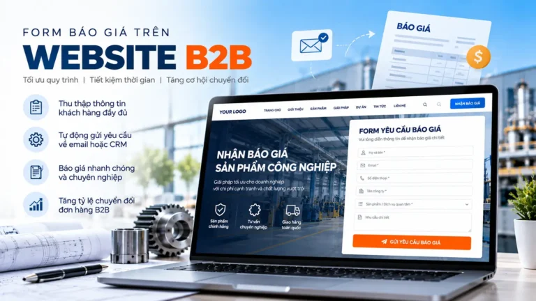 form báo giá trên website B2B