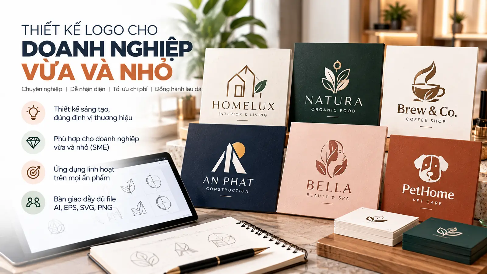 thiết kế logo cho doanh nghiệp vừa và nhỏ