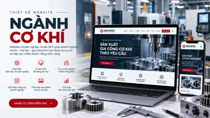 thiết kế website ngành cơ khí