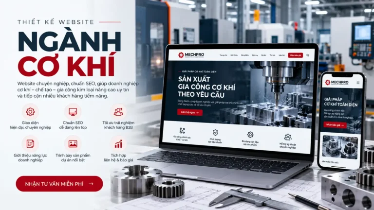 thiết kế website ngành cơ khí