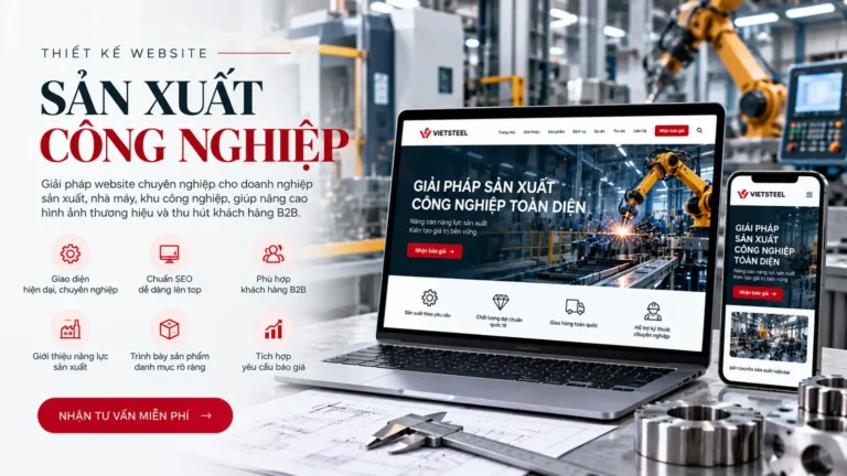 thiết kế website sản xuất công nghiệp