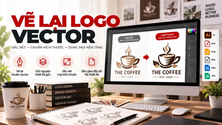 vẽ lại logo vector