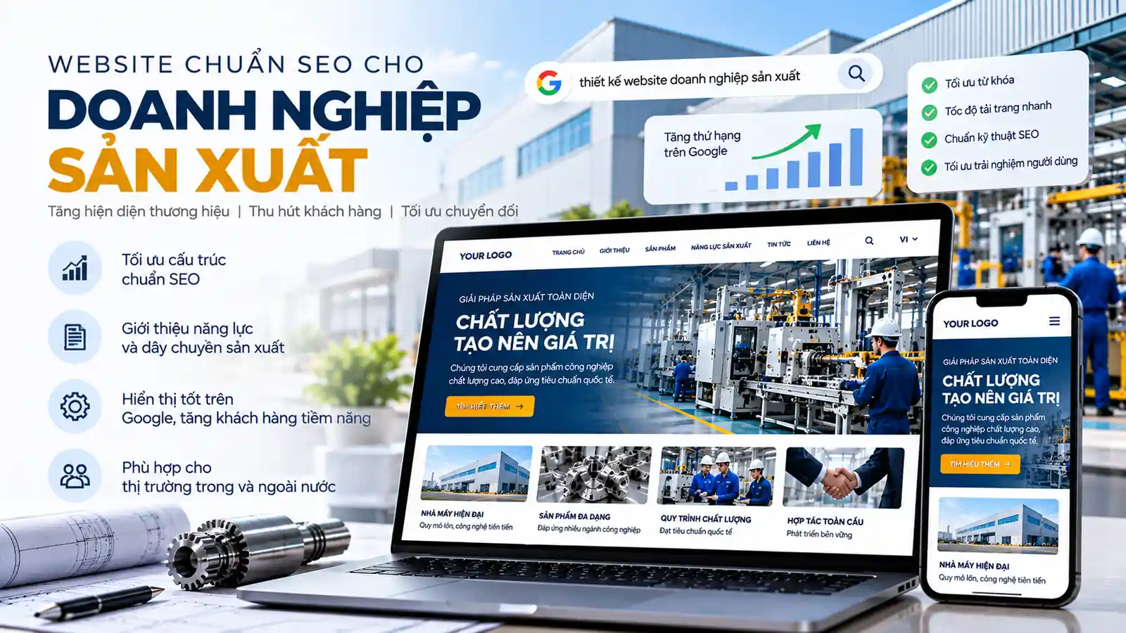 website chuẩn SEO cho doanh nghiệp sản xuất